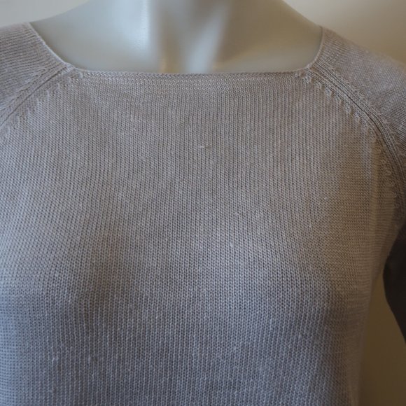 LISA TODD LINEN RIBBON LACE UP PULLOVER SWEATER M* - Picture 3 of 15
